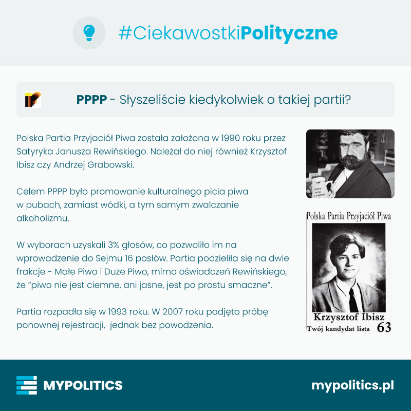 ⭐ PPPP - Słyszeliście kiedykolwiek o takiej partii?

👉 Zagłosowalibyście na nich? :)

#CiekawostkiPolityczne