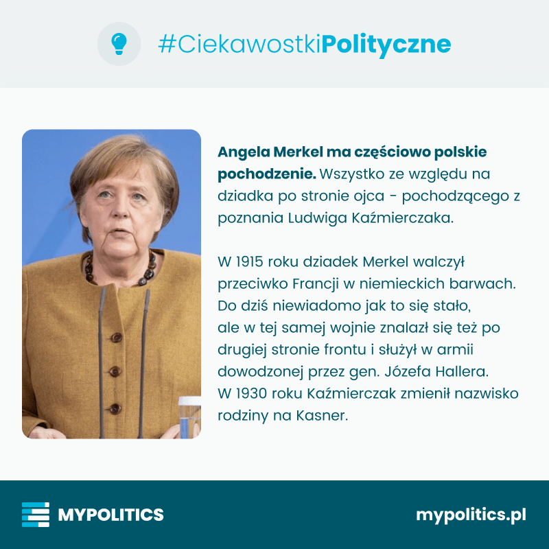 ⭐Angela Merkel ma częściowo polskie pochodzenie!

#CiekawostkiPolityczne